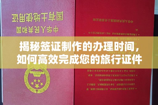 建宁揭秘签证制作的办理时间，如何高效完成您的旅行证件